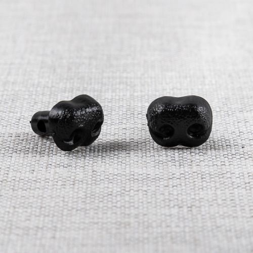 NEZ D'ANIMAUX POUR PELUCHE 12MM - NOIR - ENSEMBLE DE 6