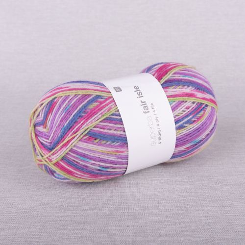 RICO YARNS SUPERBA FAIR ISLE - ROSE, MAUVE, LIME