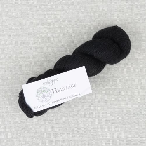 CASCADE HERITAGE SOCK - 5672 REAL BLACK