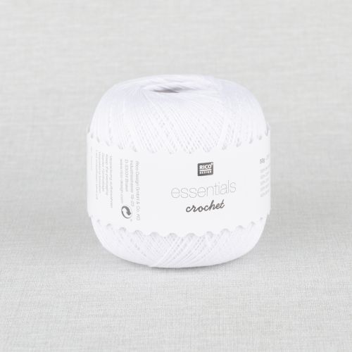 RICO YARNS ESSENTIALS CROCHET – 01 WHITE