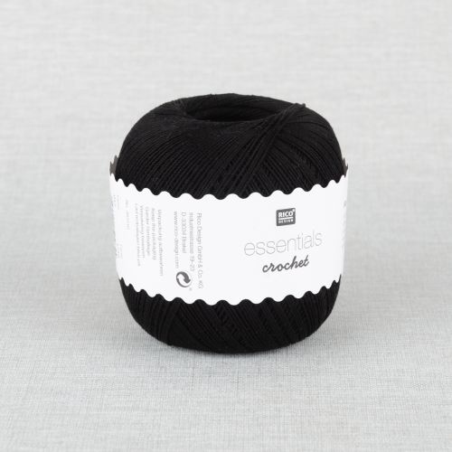 RICO YARNS ESSENTIALS CROCHET – 12 BLACK