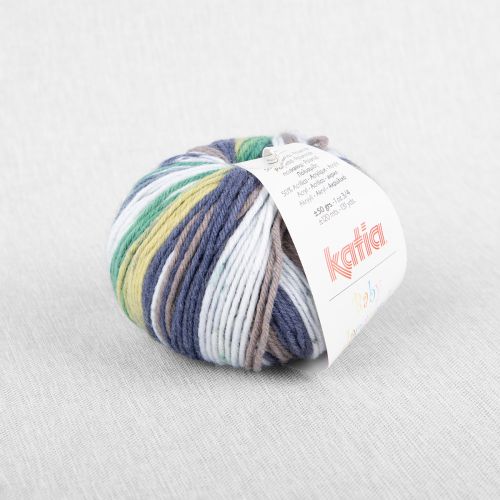 KATIA BABY JACQUARD - 90 JAUNE SABLE/GRIS VERT