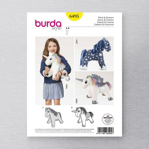 BURDA - 6495 PELUCHE - CHEVAL ET LICORNE