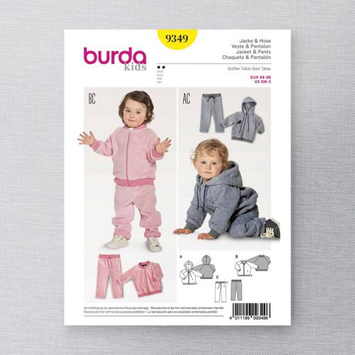 BURDA - 9349 VESTES ET PANTALON POUR ENFANTS