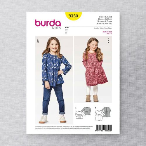 BURDA - 9350 BLOUSE ET ROBE POUR ENFANTS