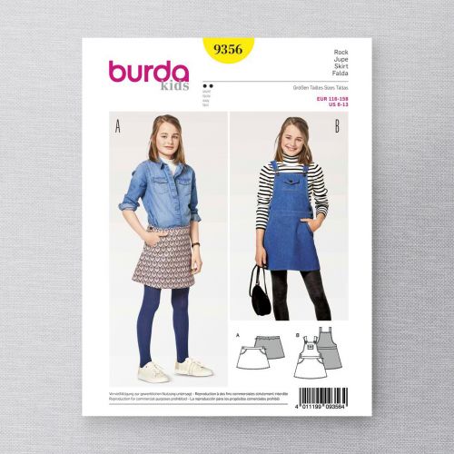 BURDA - 9356 JUPES POUR ENFANTS