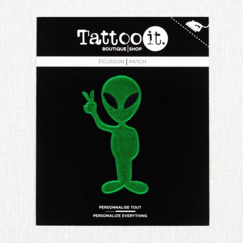 APPLIQUE EXTRATERRESTRE VERT