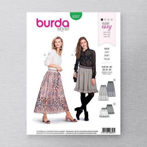 BURDA - 6357 JUPE SEMI-AJUSTÉES POUR FEMMES