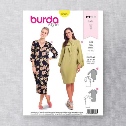 BURDA - 6363 ROBES SEMI-AJUSTÉES POUR FEMMES