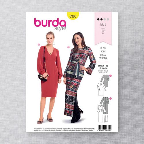 BURDA - 6365 ROBES SEMI-AJUSTÉES POUR FEMMES