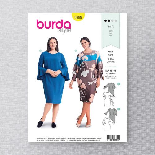 BURDA - 6389 ROBES SEMI-AJUSTÉES POUR FEMMES