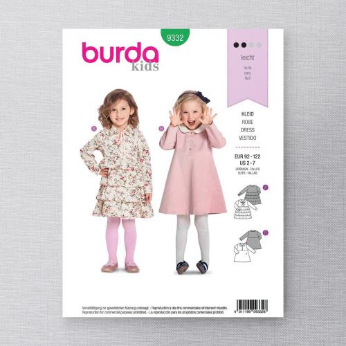 BURDA - 9332 ROBES POUR ENFANTS