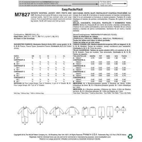 MCCALLS - M7827 ENSEMBLE COORDONNÉ POUR BÉBÉS - NN-TG