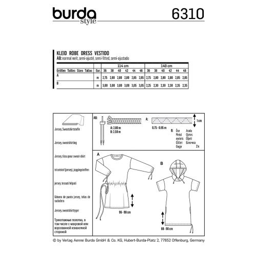 BURDA - 6310 ROBES SEMI-AJUSTÉES POUR FEMMES