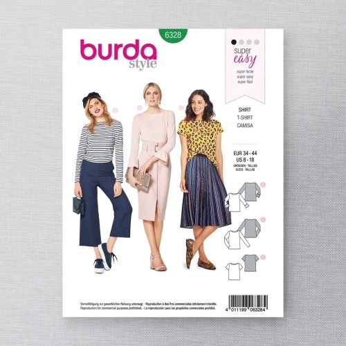 BURDA - 6328 T-SHIRT AJUSTÉS POUR FEMMES