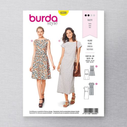 BURDA - 6339 ROBES SEMI-AJUSTÉES POUR FEMMES