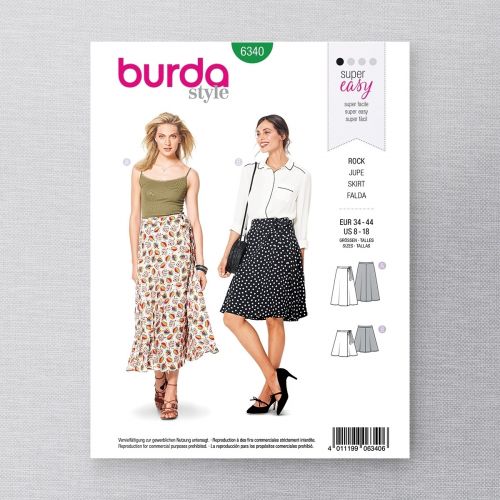 BURDA - 6340 JUPES SEMI-AJUSTÉES POUR FEMMES