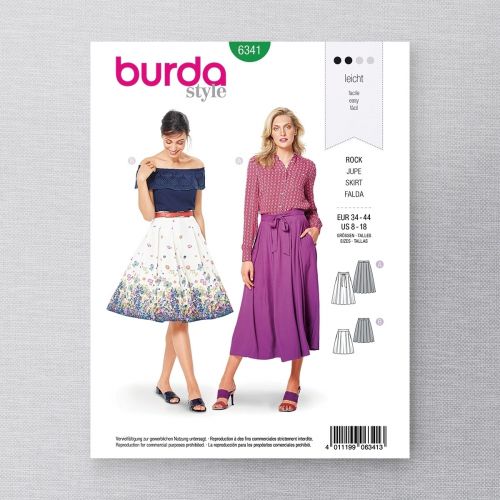 BURDA - 6341 JUPES SEMI-AJUSTÉES POUR FEMMES