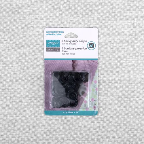 BOUTONS-PRESSIONS ROBUSTES 15MM - NOIR