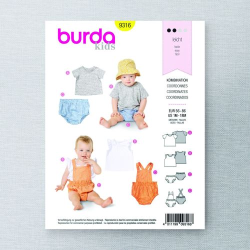 BURDA - 9316 COORDONNÉS - BÉBÉ