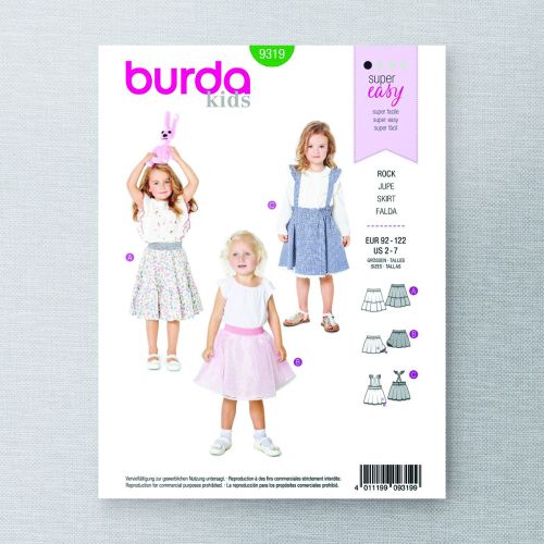 BURDA - 9319 JUPES - ENFANT