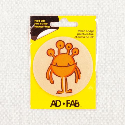 APPLIQUÉ AD-FAB PAR CAMELOT - MONSTRE QUATRE YEUX ORANGE