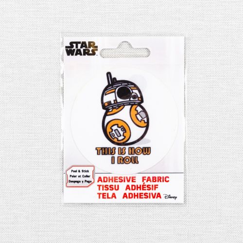 APPLIQUÉ AD-FAB PAR CAMELOT - STAR WARS BB-8 HOW I ROLL BLANC