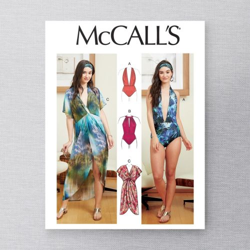 MCCALLS - M7964 MAILLOT DE BAIN ET SORTIE DE BAIN POUR FEMME - P-TG