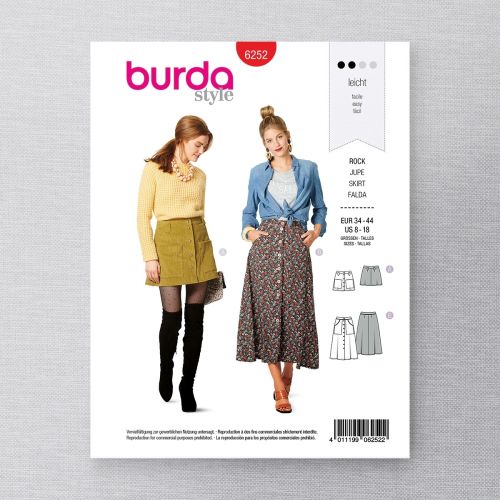 BURDA - 6252 JUPE POUR FEMMES