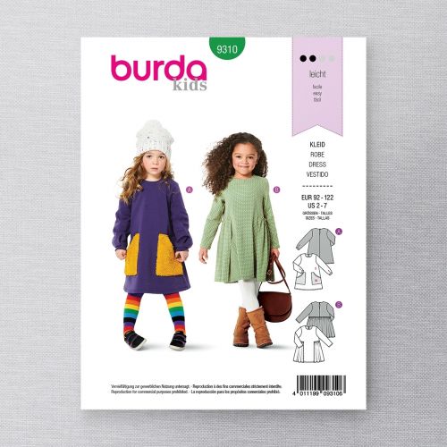 BURDA - 9310 ROBE POUR ENFANT