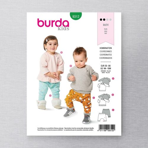 BURDA - 9312 COORDONNES POUR BÉBÉ