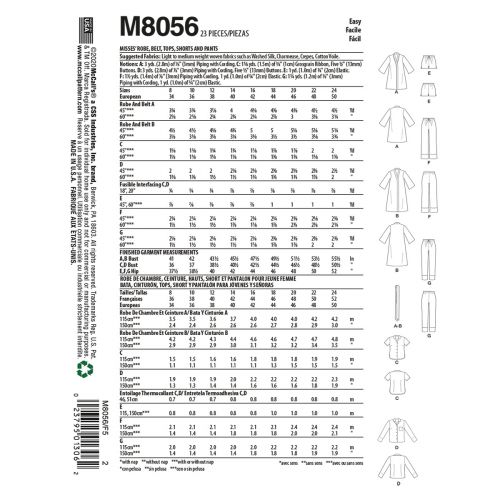 MCCALLS - M8056 ENSEMBLE DE NUIT POUR FEMME