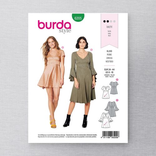 BURDA - 6205 ROBES POUR FEMME 