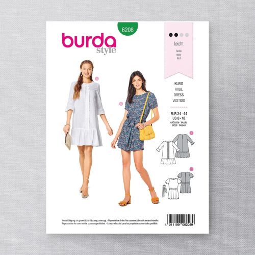 BURDA - 6208 ROBES POUR FEMME 