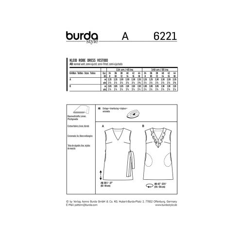 BURDA - 6221 ROBES POUR FEMME 
