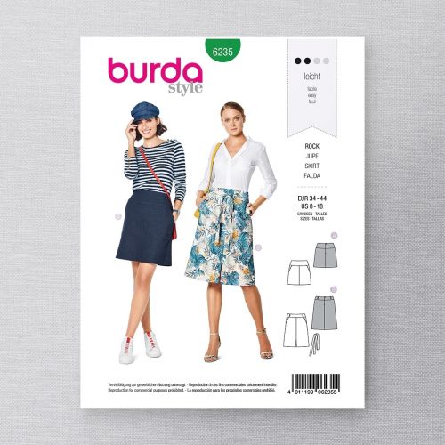 BURDA - 6235 JUPES POUR FEMME 