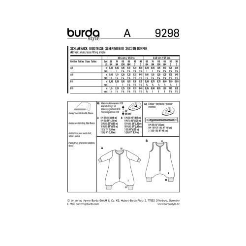 BURDA - 9298 GIGOTEUSES POUR ENFANT