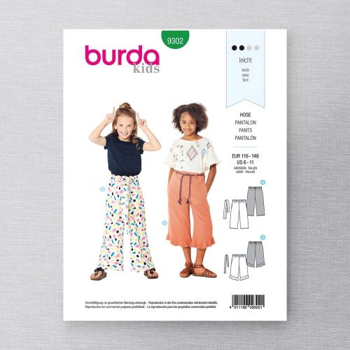 BURDA - 9302 PANTALONS POUR ENFANT