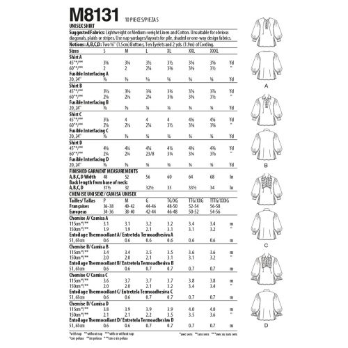 MCCALLS - M8131 DÉGUISEMENT - UNISEXE - P-TTTG