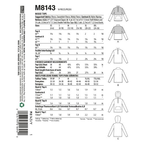 MCCALLS - M8143 HAUTS POUR FEMMES - TP-M