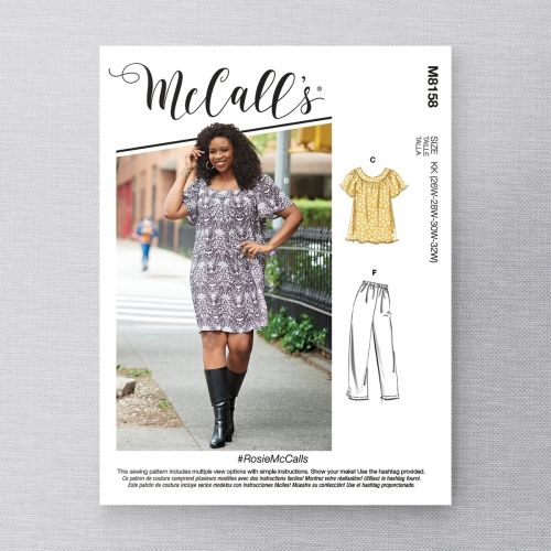MCCALLS - M8158 HAUTS, ROBES ET PANTALONS TAILLE PLUS POUR FEMMES