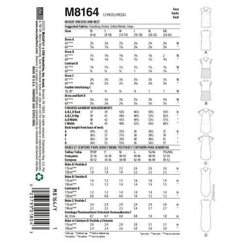 MCCALLS - M8164 ROBES POUR FEMMES - TP-M