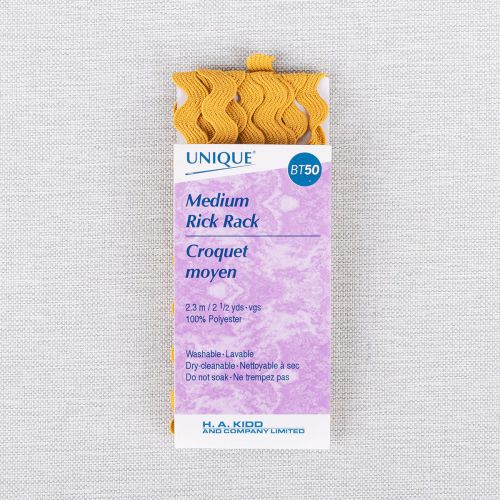 CROQUET EN PAQUET (RIC RAC) 6MM - OR - 2.3M/PAQUET