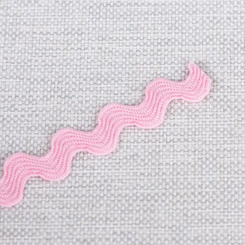 CROQUET EN PAQUET (RIC RAC) 6MM - ROSE CLAIR - 2.3M/PAQUET