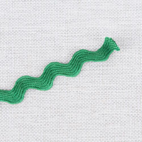 CROQUET EN PAQUET (RIC RAC) 6MM - VERT KELLY - 2.3M/PAQUET