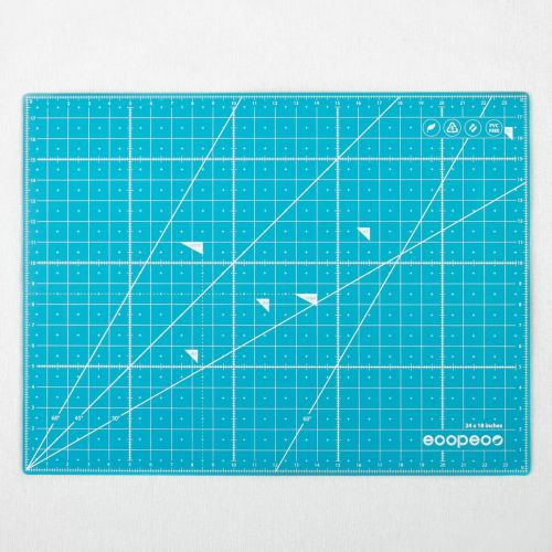 PLANCHE DE COUPE RÉVERSIBLE ECOPECO 18X24 - BLEU QUETZAL