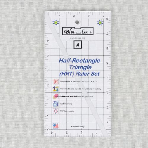 RÈGLE DEMI TRIANGLE-RECTANGLE - 2:1 LARGE - 4,5 PO X 8,5 PO