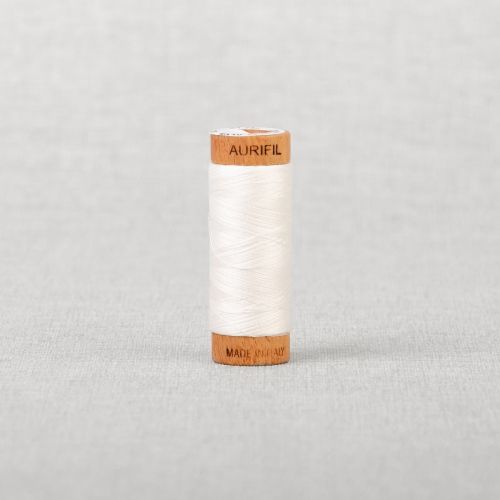 FIL DE COTON AURIFIL MAKO 80 274M - 2021 BLANC NATUREL