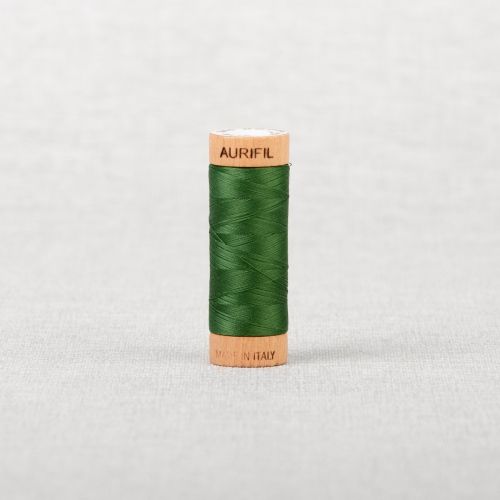 FIL DE COTON AURIFIL MAKO 80 274M - 2890 VERT HERBE TRÈS FONCÉ