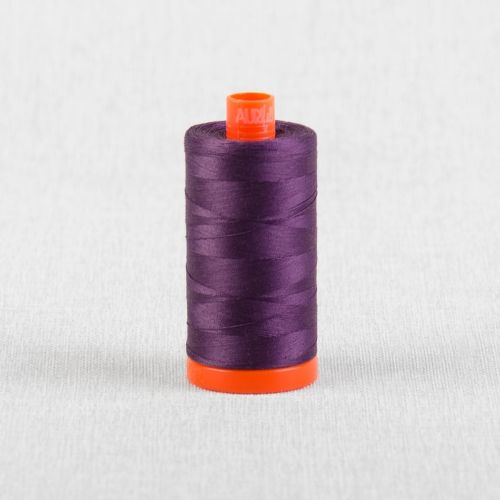 FIL DE COTON AURIFIL MAKO 50 1300M - 2581 RAISIN POUSSIÈREUX FONCÉ